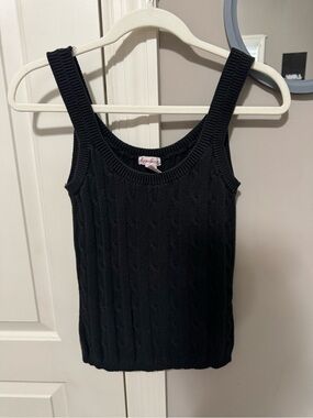 Loomstate Black Cable Knit Tank